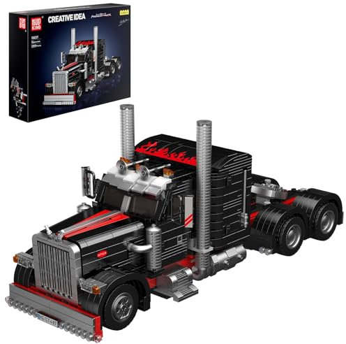 Mould King 10037 Technik Amerikanischer LKW Klemmbausteine Klassiker LKW Truck Bausteine Auto Bauspielzeug Set Geschenke Für Ab 14 Jahre Erwachsene(1797 Teile)