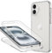 ZYIMOU Hülle für iPhone 16 Handyhülle, Transparent Durchsichtige Case 360 Grad Full Schutz Silikon Dünn iPhone 16 Cover Case
