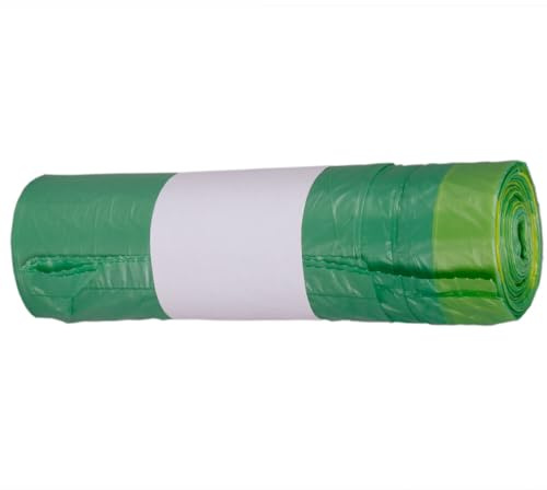 Müllbeutel mit Zugband grün 640 x 710 mm 60 l Stärke 18my, 24 Rolle(n)