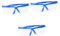 BUGUUYO 3 Stk Outdoor-Brille Auge im Freien Sicherheitsbrillen Baubrillen Anti-Staub-Brille Gläser Labor schutzbrillen besenhalter schutzvisier Mehrzweck-Schutzbrille Spucke Leitblech Blue