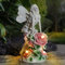 Euakee Solar Engel Gartenfiguren, LED Fairy Engel Figur, Gebetsengel Solarleuchte Angel Skulptur Deko Rasen, Grabschmuck Wetterfest Friedhof Gartendeko, Fairy Skulptur Deko Rasen, Hof, Terrasse (Elfe)
