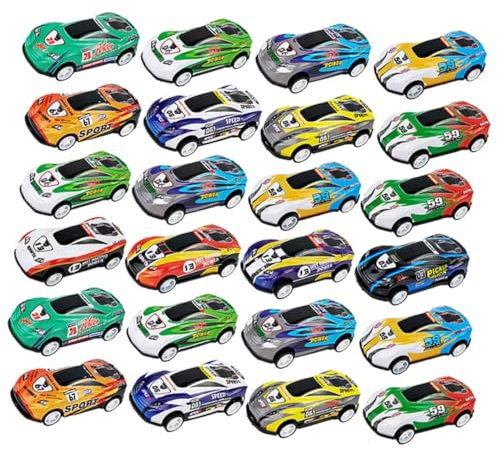 WESIEVYA 25pezzi Miniature Pull Back Car Toys Giocattoli Auto Cartoon Resistente agli Urti per Giocattoli Educativi per Sviluppo Cognitivo e Divertimento Senza Batteria