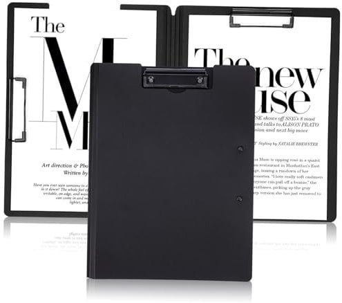 Tofficu 2stücke Faltbares Klemmbrett Mit Ordner Organizer Doppelclip-design Leicht Und Robuste Für Büros Und Klassenzimmer