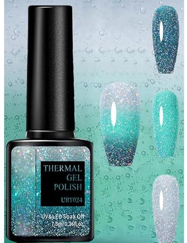 Colour Changing Gel Nail Polish, Gel Colours for Nails Polish, Gel Nail with Thermal Temperature Color Changing, Nail Art Pen