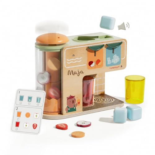 Personalisierbares Capybara-Food-Serie Spielset „Saft-Boutique“ – Lern- & Rollenspiel aus Holz – für Kinder ab 3 Jahren – mit Namen personalisiert – TOPBRIGHT