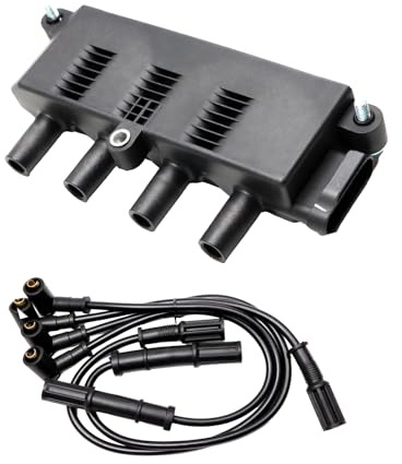 Luotahric Zündspule Zündleitung Zündkabel Zündmodul 169 312 für Mito KA RU8 500 Doblo 223 Fiorino Grande Punto Evo 199 Panda Qubo Siena Idea Ypsilon 55200112 9S5112029AB GN1049212B1