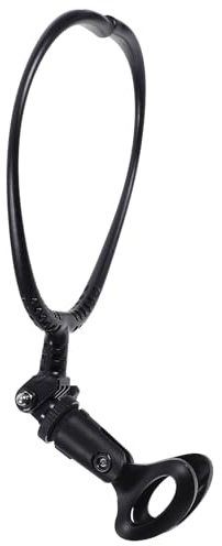SILENRADAWN Adjustable Neck Microphone Stand Holder for Singing Hosting Outdoor Live Streaming Hands Mic Rack Material for Musician and Stage Performances