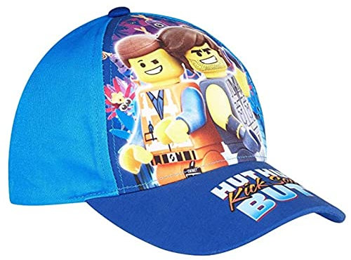 LEGO Movie 2 Jungen Cap mit buntem Fotodruck, 54, Hellblau