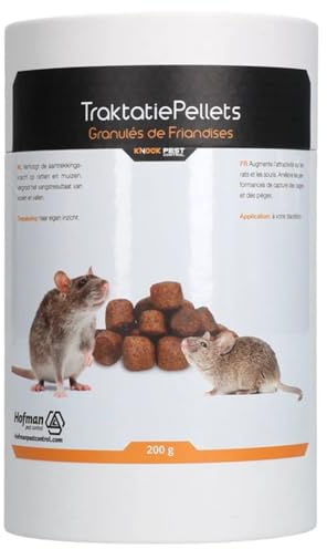 Knock Pest Control Treat Pellets, 200 g – Köder für Mäuse und Ratten – für eine Köderbox – Köder – ungiftige Mäusefalle – sicher für Haustiere