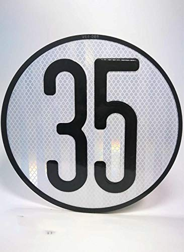 Disco de velocidad homologado reflectante para vehículos especiales 35 km/h. Obligatorio en vehículos agrícolas y maquinaria de obra.