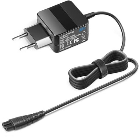 KFD Netzteil 15V 5,4W Ladegerät Ladekabel Charger für Philips Rasierer Series 3000 5000 1000 7000 9000 MG7745/15 BT5200/16 Multigroom MG7750 MG7735 BT3216/14 Haarschneider Barttrimmer Netzstecker
