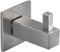 Gedotec Design Garderobenhaken Vintage Kleiderhaken Edelstahl matt - Trinity | Tiefe: 40 mm | Wandhaken unsichtbar verschraubt | Haken-Garderobe einzeln | 1 Stück - Einzelhaken eckig mit Schrauben