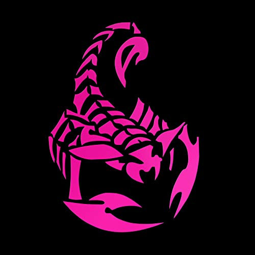 ERREINGE STICKER PRESPAZIATO ROSA FLUO 12cm - SCORPIONE - Adesivo Decal Decalcomania Vinile Murale Laptop Auto Moto Casco Camper