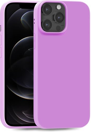 MyGadget Coque pour iPhone 12 Pro Max - Case TPU Souple - Cover Protection Extra Fine & Légère - Étui Coloré Anti Choc et Rayures - Lila