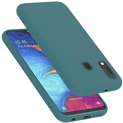 cadorabo Coque Compatible avec Samsung Galaxy A10e / A20e, Étui Housse en Silicone- Coque pour Galaxy A10e / A20e- Protection Antichoc, Anti-Empreintes- TPU Housse de Protection - Mat Liquid Green