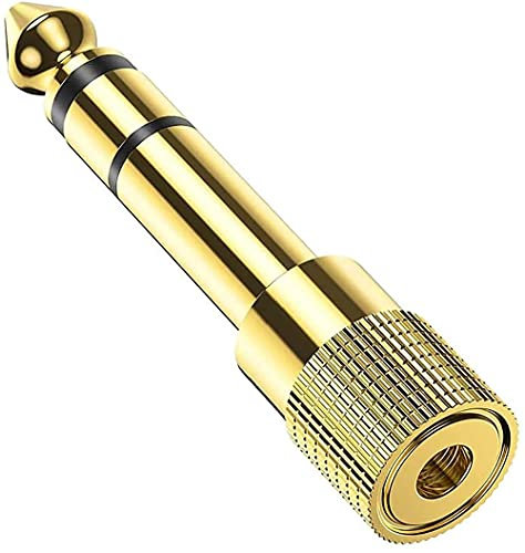 Headphone Adapter Jack 6.35mm Male 1/4 inch to 3.5mm Female 1/8 inch Audio Stereo Adapter, Headphone Audio Jack Plug Adaptor Converter for Digital Piano, Keyboard, etc