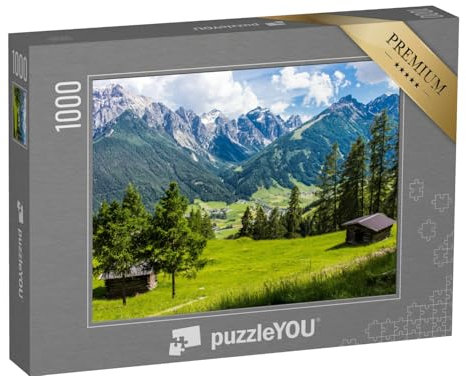 puzzleYOU: Puzzle 1000 Teile „Panoramablick ins Stubaital, Tirol, Österreich“ – aus der Puzzle-Kollektion Natur, Tirol, Landschaft