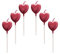Herz Geburtstagskerzen,6 Pcs Cake Topper Dekorationen Ggeburtstag Kerzen Metallisch Kuchen Kerzen für Kinder Geburtstag Hochzeit Party Jahrestag Valentinstag Festival,Rot