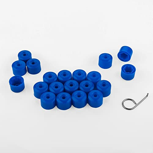 LST 20x Felgen Radschrauben Sechskant Abdeckkappen diebstahlschutz 17mm blau