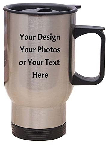 ZMvise Personalizado imprimir su logotipo personalizado botella de agua café coche taza de viaje bebida termo taza 14 oz