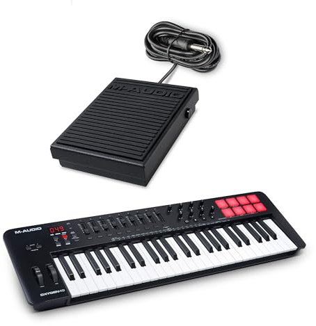 M-AUDIO Oxygen 49 MKV MIDI Controller Bundle with SP1 Sustain Pedal for Studio Recording, Music Production, Podcasting, Streaming