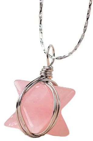 1PC Natural Crystal Quartz Pendant Stone Pendulum Necklace Men Women Jewelry Amulet Mineral Ornaments Gift,Rose Quartz,15x15x15mm