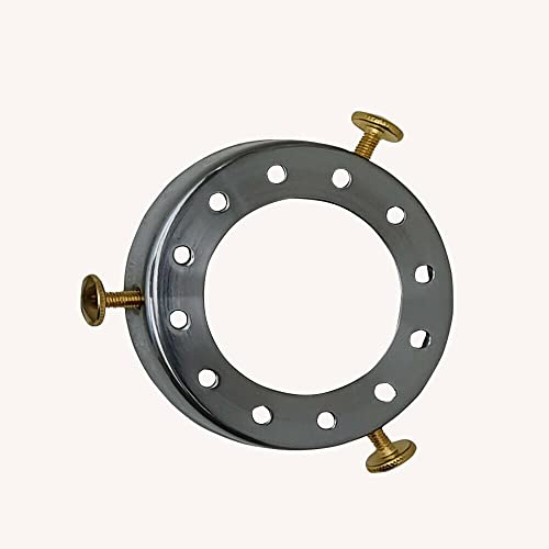 LEDSone Lampenschirmring, Abdeckung, Ring, E26/E27-Fassung, Gewinde-Ring mit Schrauben, Metall, Silber, Deckenmontage