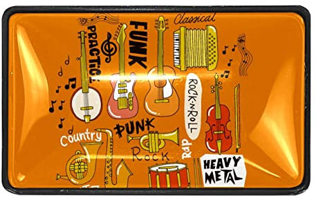Handgezeichnete Musikinstrumente Rock Jazz Schublade Ziehgriff 4 Stück für Kommode Küche Schränke Kleiderschrank