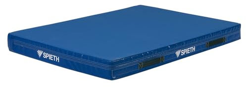 Spieth Trampolin Schiebematte Secura Light | Sicherheitsmatte für Wettkampf & Training | Leichte Flexible Ausführung | Blau | 200x150x12 cm | Abziehbar