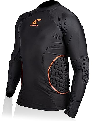 CATCH & KEEP Torwart Protectionshirt lang gepolstert - Fußball/Sport Protection Shirt mit Kompressionsfunktion und atmungsaktivem Material