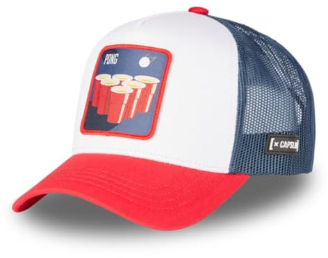 Capslab Pong Design A-Frame Trucker Cap Weiß - One-Size