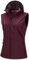 33,000ft Women's Lightweight Softshell Gilets with Hood Sleeveless Jacket Waterproof Windproof Vest Lady's Fleece Lined Vest with 5 Zip up Pockets Wine Red L