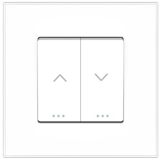 PULSAR Rolladentaster Jalousietaster Unterputz Glas Weiß 1 Fach - Rollo/Rouleau/Jalousette Taster 86x86mm Rollladensteuerung