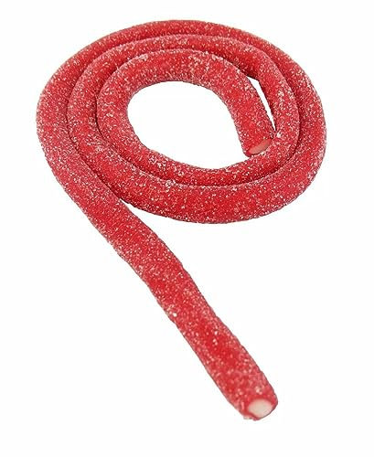 Giant Fizzy Strawberry Cables - 5 Candy Sticks Sweets