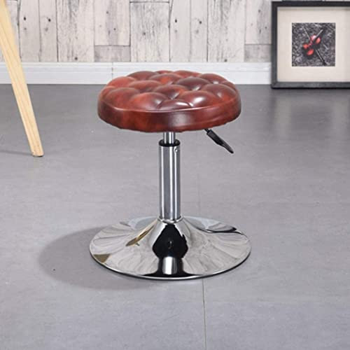 Hocker auf Rädern, robust, hoher Hocker, Barhocker, Schwarz, minimalistischer Barhocker, Kücheninsel, Make-up-Theken-Barhocker, Verstellbarer drehbarer Gaslift/Chromstahl-Fußhocker und Barstuhl mit