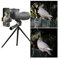 Fulluky Spektiv - Ultra HD 25-75X60 Teleskop, Dual Focusing ED, wasserdichtes Spektiv FMC Objektiv-BAK4 Prisma mit Tragetasche Stativ für Jagd Vogelbeobachtung Wildlife Scenery (Schwarz)