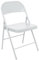 Harbour Housewares White Metal Folding Chair with Rubber Bumper Feet - Lightweight Matte Foldable Desk Chair Metal Garden Seats for Indoor, Outdoor Activities, Guests, Conferences
