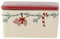 Bloomingville Beurrier Yule avec motif de Noël, vaisselle en céramique, cloche à beurre, rouge
