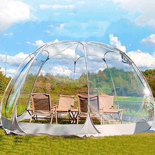 RuiYiL Transparentes Zelt für 4–6 Personen, Outdoor-Bubble-House-Camping-Sternzelt, Iglu-Kuppel, Gartenterrasse, Überdachung, Unterstand, Warmer Wintergarten für Restaurants, Outdoor-Camping