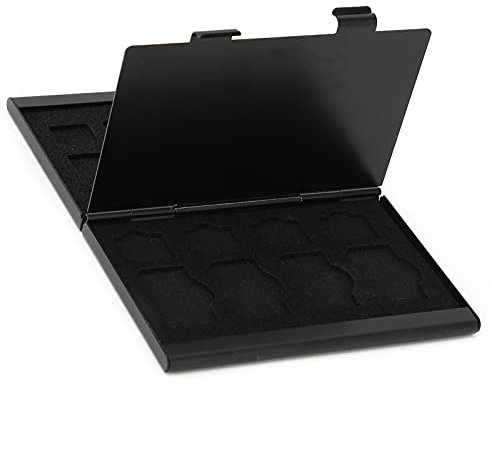 MOUMOUTEN SIM-Karten-Box – SIM-Karten-Hülle, Antimagnetische Und Stoßfeste Aufbewahrungsbox Mit 4 SIM-Karten-Slots, 12 Nano-Slots Und Eva-Schaum Für Reisen