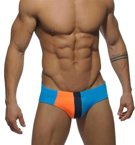 WOYUANSHA Badehose Boardshorts Schwimmhose Männer Bademode Niedrige Sexy Tasche Mann Schwimm Slip Board Shorts Badeanzug Mann Dreieckig Surf Badehose Strands Horts XL SkyBlue