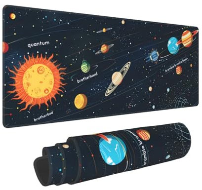 Ideeze Outer Wilds System Grand tapis de souris de jeu étendu Grand tapis de souris d'ordinateur 30 x 60 cm pour jeux, bureau, maison