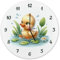 Planschente Ente Wanduhr aus Alu niedliche Wanduhr aus Alu mit süßer Ente die im Wasser schwimmt - perfekt fürs Badezimmer oder die Kinderzimmer Vögel am See
