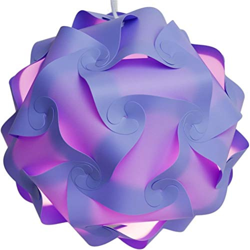 KENANLAN Puzzle Lamp Shade,Spherical Chandelier Lampshade DIY Modern Puzzle Lampshade Flexible Chandelier Shade Ceiling Lamp Cover (Purple S)