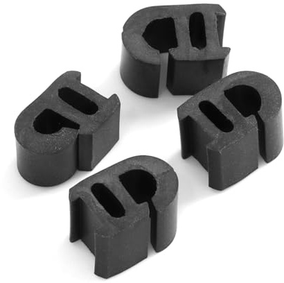 Reliapart Gas Hob Pan Support Stand Rubber Feet Set (Black, Pack of 4)