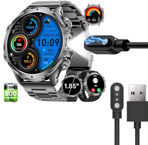 Lamshaw Magnétique Chargeur Compatible avec LIGE FV15 1.85 Smart Watch,Magnétique Chargeur Montre Connectée USB Compatible avec LIGE FV15 Smart Watch. (Noir)