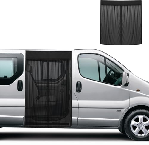 tivekeo Insektennetz Ersatz für Opel Vivaro 2019-2025, Auto Seitentür Schiebetür Insektennetz, Einschichtiges Netz Magnetische Moskitonetze Atmungsaktiv Insekten für Outdoor Camping