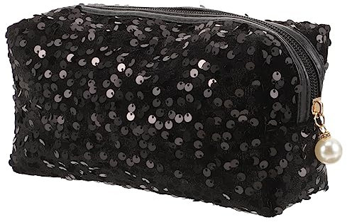 GANAZONO Kosmetiktasche Quadratisch Tragbar Mit Pailletten-Design Für Make-up Hautpflegeprodukte Und Reise Als Aufbewahrungstasche Mit Großem Fassungsvermögen