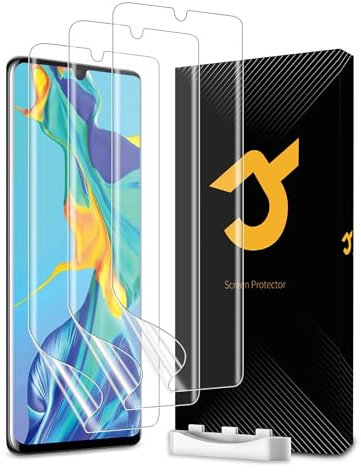 JZG 3+1 Pezzi Pellicola Protettiva per Huawei P30 Pro, Pellicola Flessibile EPU, Auto-guarigione, Compatibile ID Impronte Digitali, HD