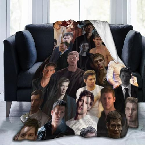 MGDDB Klaus Actor Mikaelson Überwurfdecke, Fleecedecke, weiche, gemütliche Flanelldecke, leichte Plüschdecke